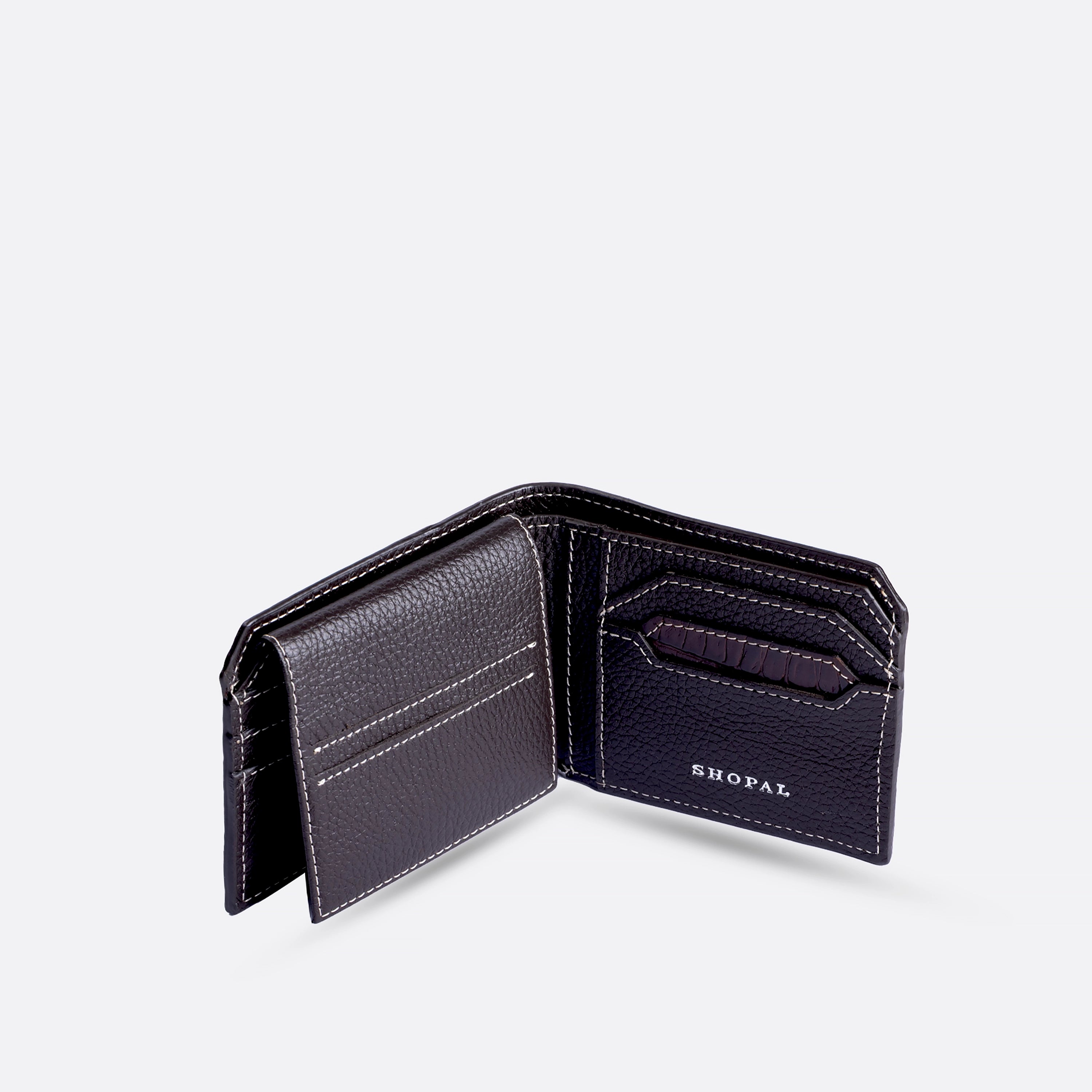 Coffret portefeuille - ceinture - porte clé en cuir