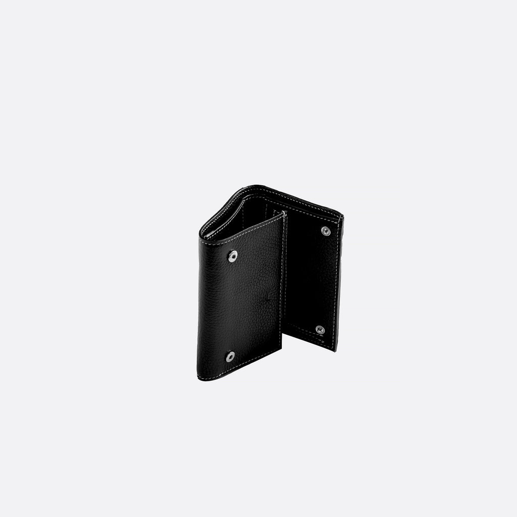 coffret portefeuille compact - ceinture en cuir noir